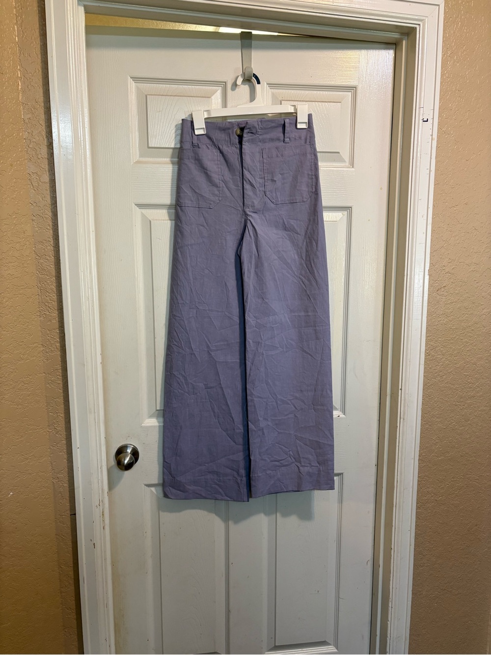 Maeve Wide-Leg Pants in Light Lavender 25 Tall